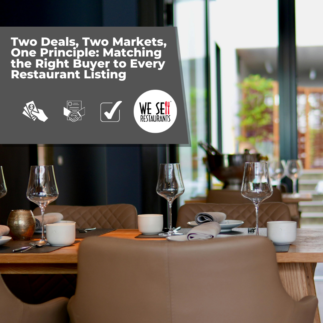 Two Deals, Two Markets, One Principle: Matching the Right Buyer to Every Restaurant Listing